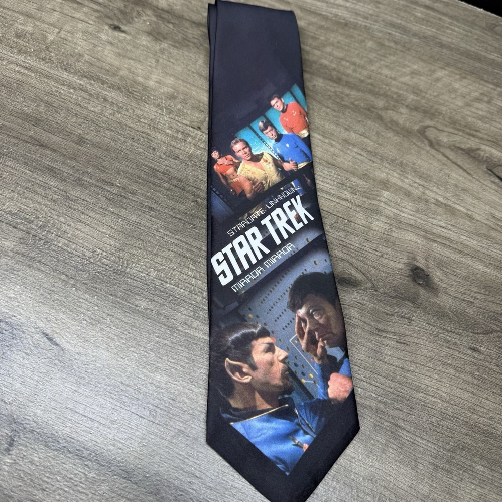 Ralph Marlin Star Trek Mirror Mirror Tie 1994 Made In USA VTG Mens Multicolor